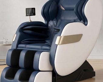 Real Relax full-body massage chair/S Track dual sliding rail system with zero-gravity reclining function/lower back and calf heating