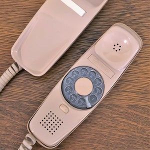 Restored Western Electric Beige Rotary Dial Trimline Desk Phone