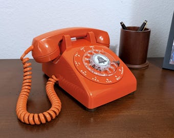 Vintage Stromberg-Carlson Model 500 Orange Desk Phone — Restored & Tested