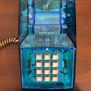 Working Restored Vintage Model 2500 Clear-Blue Touchtone Desk Phone image 5