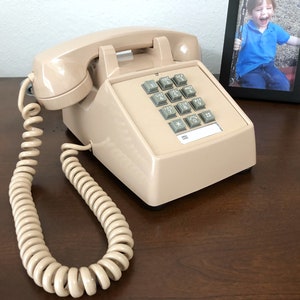 Working Restored Model 2500 Beige Touchtone Desk Phone
