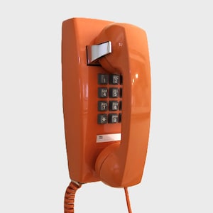 Beautifully Restored Model 2554 Orange Touchtone Wall Phone