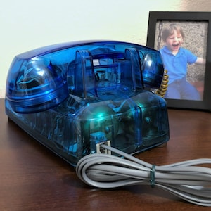 Working Restored Vintage Model 2500 Clear-Blue Touchtone Desk Phone image 2
