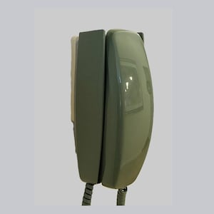 Restored Western Electric Moss Green Trimline Rotary (pulse) Dial Wall Phone