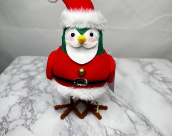 2023 Target Featherly Friends Christmas Bird Dapper Dressed as Santa Claus /Wondershop Tag