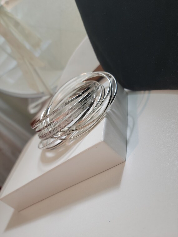 1990s Infinity Bangle Tangle Bracelets Eternity O… - image 5