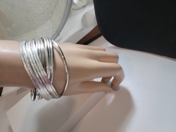 1990s Infinity Bangle Tangle Bracelets Eternity O… - image 1