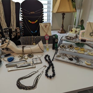 VINTAGE Jewelry Lot Re Store Re Sell or just to have fun crafts and some ready to wear