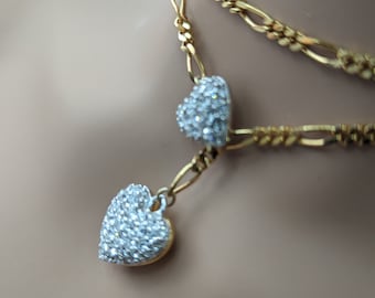 Marca Swarovski Collar Cisne Amor y Elegancia Figaro Lasso Collar Corazones Corto Largo Flapper convertible Fun Lariat Exc Cond