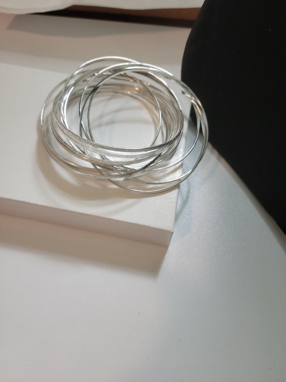 1990s Infinity Bangle Tangle Bracelets Eternity O… - image 2