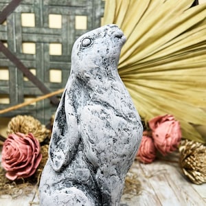 Moon Gazing Hare, English Hares, Rabbit Garden Statue, Bunny Statue