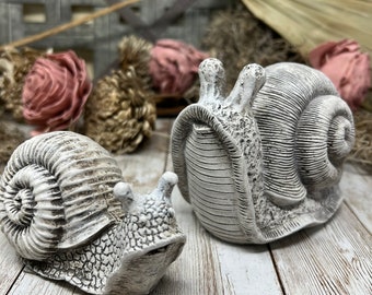 Se of Concrete Snail Statues, Snail Figurines
