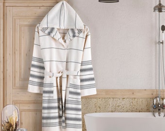 TowelSelections Womens Hooded Robe 100% Cotton Soft