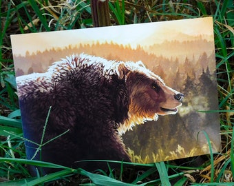 Grizzly Morning || Bear Art Print