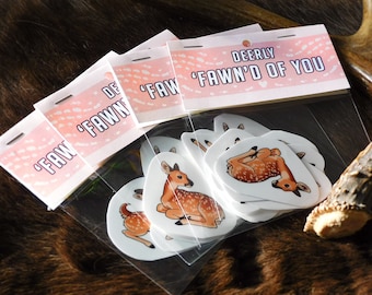 Deerly 'Fawn'd Stickers