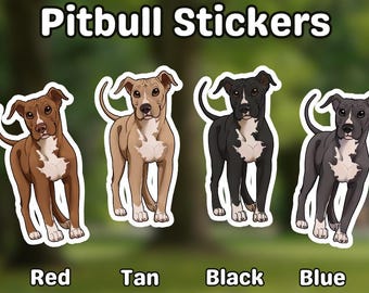 Pitbull Dog Sticker | Waterproof Vinyl Decal (3.5"x2")