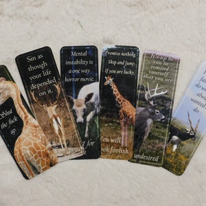 Un-inspirational Animal Bookmarks