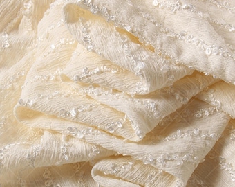 Designer Luster Jacquard Embroidered Fabric – Luxurious Textile for Clothing, Bags, Jackets, Pants & Hats