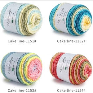 Fairyland gradient cake cotton Yarn knitting Amigurumi diy hat, clothes, scarh plush toys 100g