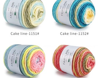 Fairyland gradient cake cotton Yarn knitting Amigurumi diy hat, clothes, scarh plush toys 100g