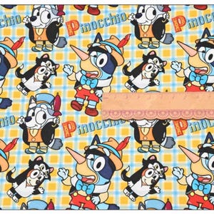 Cartoon bluey 100% cotton fabric by half yard