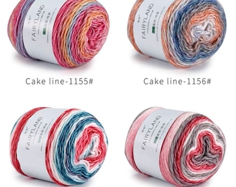 Fairyland gradient cake cotton Yarn knitting Amigurumi diy hat, clothes, scarh plush toys 100g
