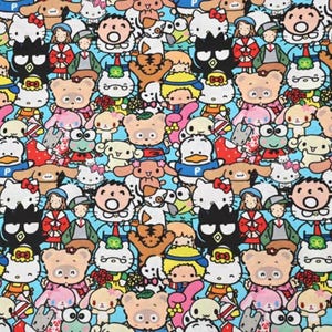 Cartoon kitty  100% cotton fabric by half yard