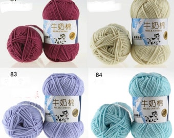 92 colores 5 capas de hilo de algodón con leche para tejer Amigurumi diy sombrero, ropa, juguetes de peluche scarh 50g/120M