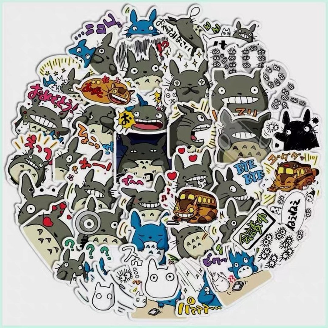 50pcs Totoro Susuwatari, Miyazaki Hayao Stickers, Vinyl Decal ...