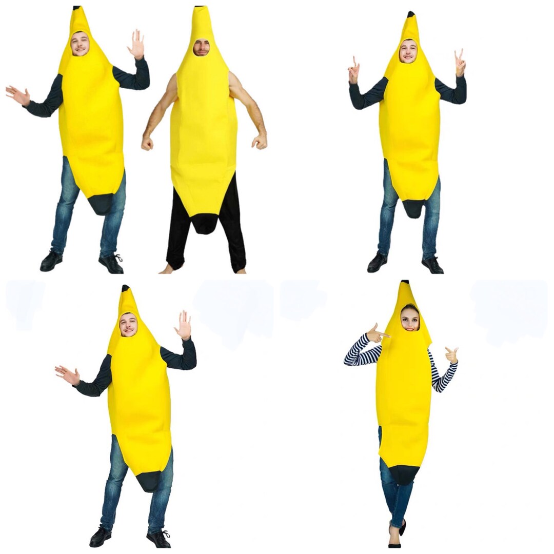 Funny Banana Halloween Cosplay Costume Couple Outfit Etsy