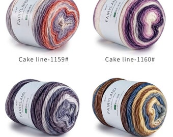 Fairyland gradient cake cotton Yarn knitting Amigurumi diy hat, clothes, scarh plush toys 100g