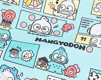 Cartoon Hangyodon  100% cotton fabric by half yard