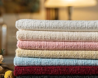 Luxury wool tweed , inspired woven material for winter jacket making, coat making, dress making sold by half meter