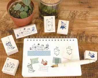 Mumin Stempel, Journal Zubehör, Scrapbook, Planer Zubehör, Papier-Set, made in japan