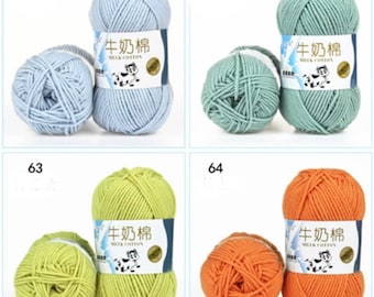 92 colores 5 capas de hilo de algodón con leche para tejer Amigurumi diy sombrero, ropa, juguetes de peluche scarh 50g/120M