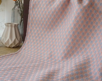Girlish pink floral jacquard designer  embossed fabric by meter