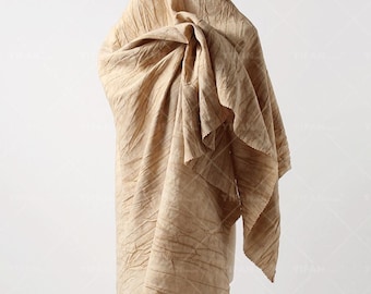 Organic washed tencel linen, crinkled texture for bohemian robes
