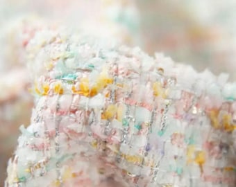 Luxury sequin boucle tweed , jacket making, coat making, dress making sold by half meter