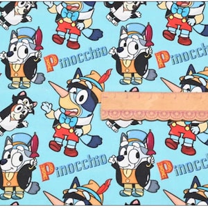 Cartoon bluey 100% cotton fabric by half yard