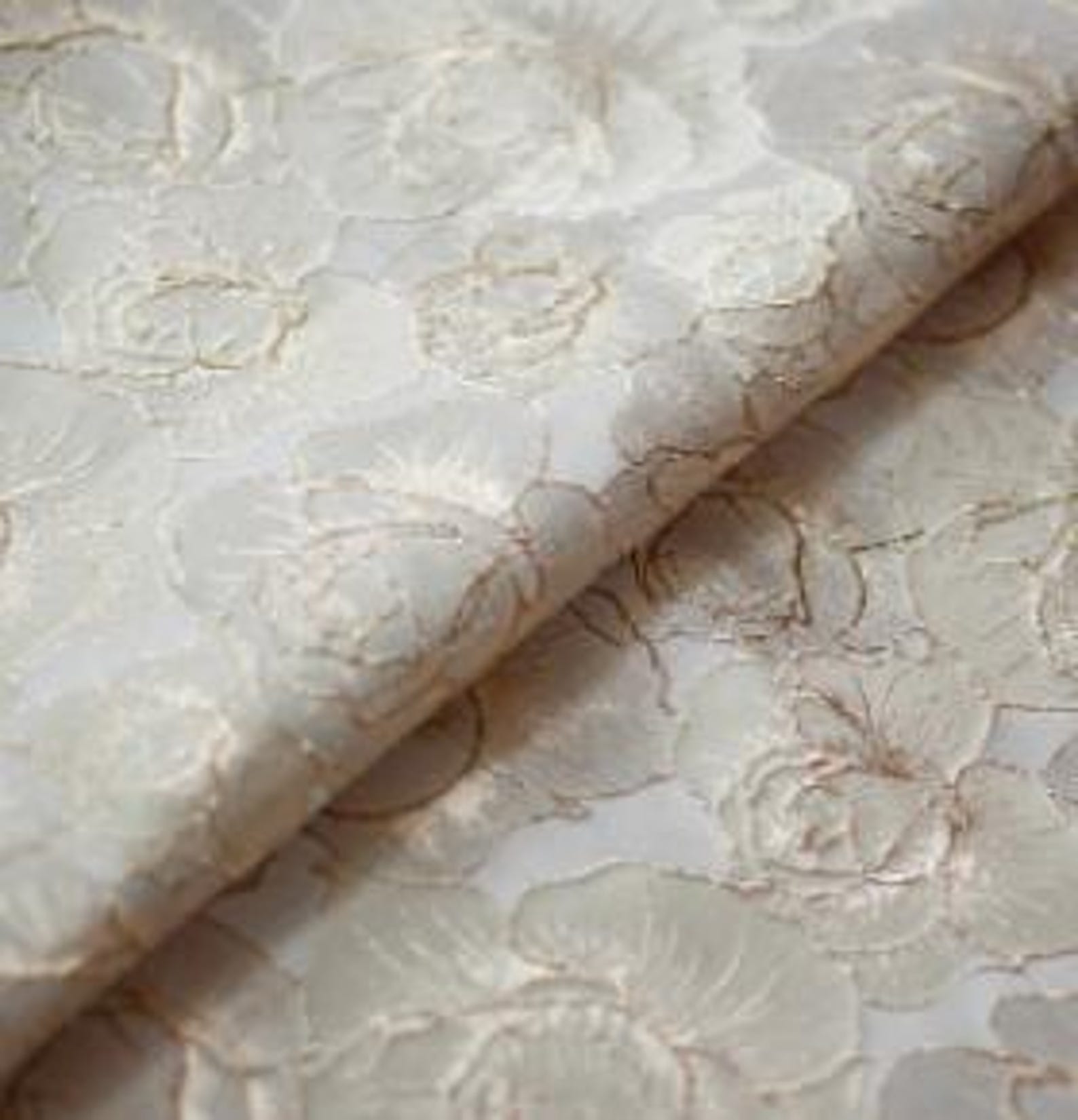 Silver White Rose Gold Thread Jacquard Designer Brocade Embossed Fabric ...