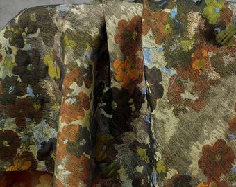 Vintage watercolor floral embossed jacquard designer brocade  fabric by meter, upholstery, curtain , sofa fabric