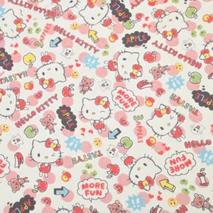 Cartoon kitty  100% cotton fabric by half yard