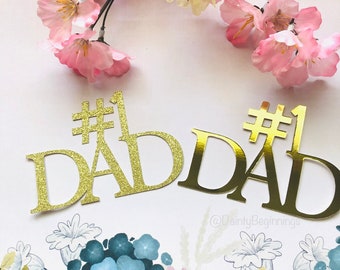 Father's Day #1 DAD Chocolate Strawberry Box Topper | Breakable Heart Charm | Gift Box Topper