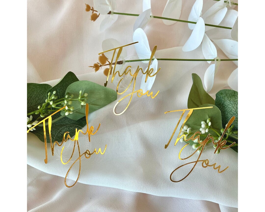 Thank You Cupcake Toppers - 2.2x2.2 Inch Party Decor For Retirement & Appreciation Events