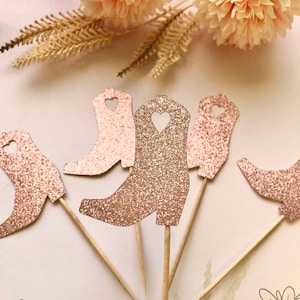 Cowgirl Boots Cupcake Toppers | Cowgirl Birthday | Rodeo Themed Party | Southern Birthday Decor