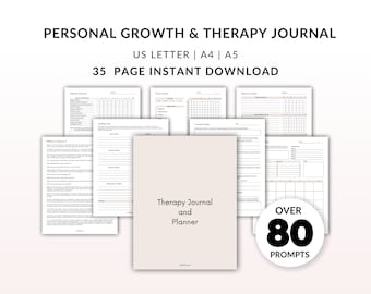 Therapy Journal, Journal Prompts, Self Help, Mental Health, Journal Pages, Personal Growth Journal, Planner Inserts, Printable Journal