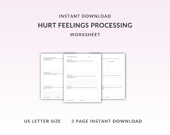 Emotion Processing Worksheet: Self Help, Emotional Regulation (PDF)