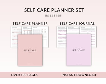Self Care Planner & Journal: Wellness Printable Set (Digital Download)