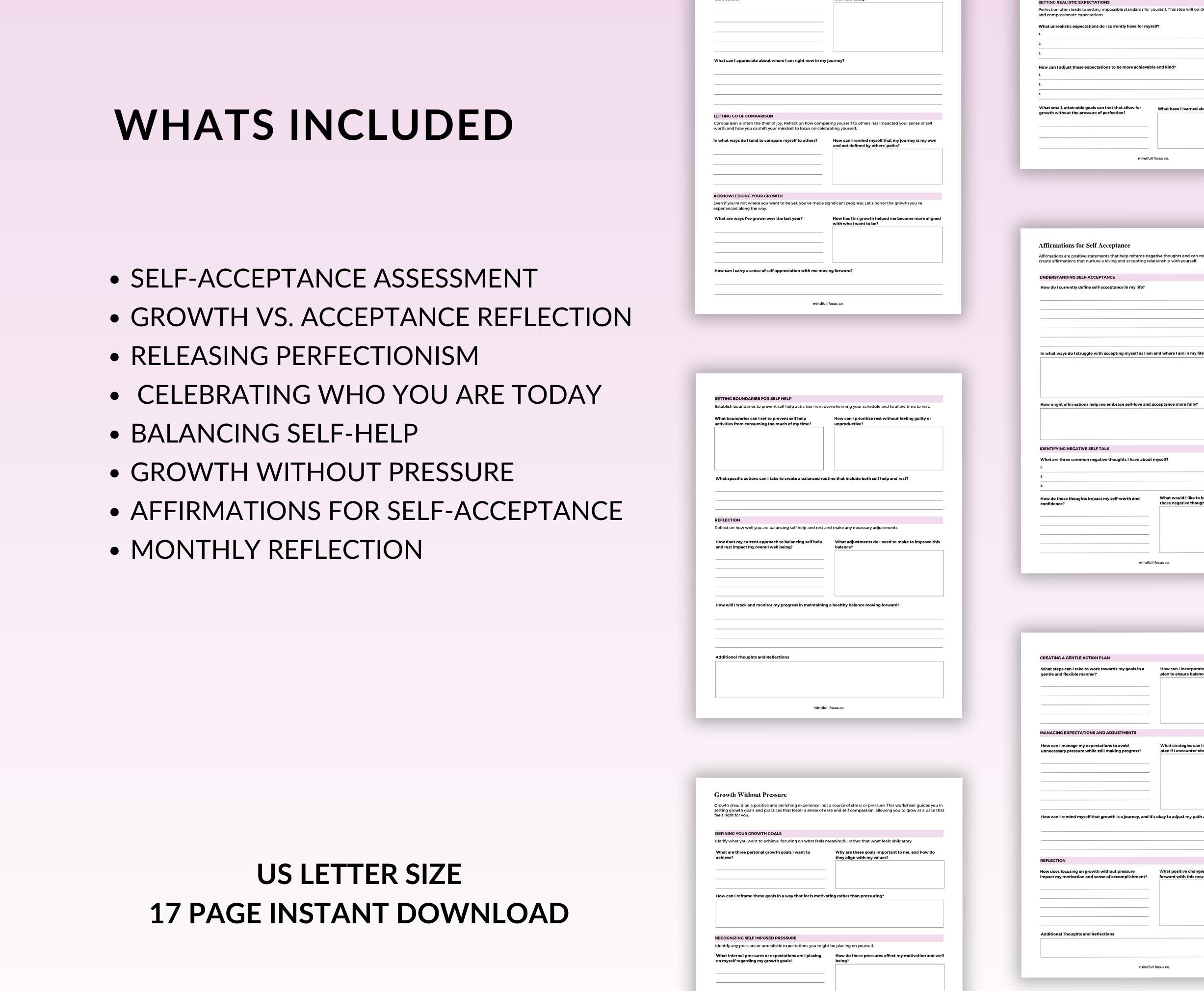 Self Acceptance Worksheets, Mental Health Worksheets, Self Love, Self ...