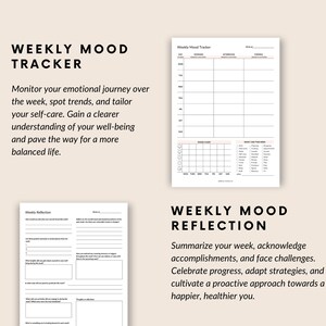 Mood Tracker Printable, Mood Tracker Journal, Daily Mood Tracker ...